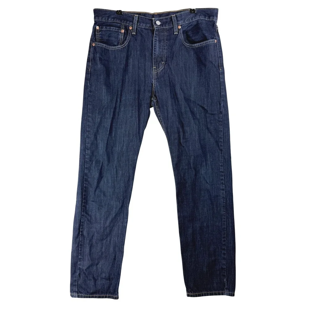 Levis 502 Taper Jeans Mens 34x32 Dark Wash Indigo Denim Americana Classic Fit
